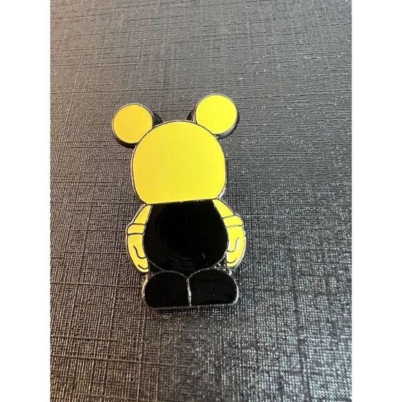 Vinylmation Jr Yellow & Black Mickey Disney Trading Pin - Picture 1 of 5